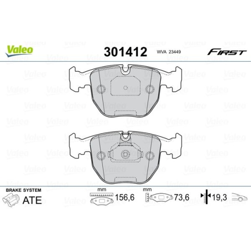 VALEO set placute frana,frana disc FIRST