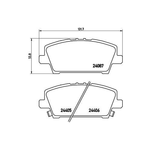 Placute frana Honda Civic 8 Hatchback (Fn Fk) 09.05-12.12, Fata, BREMBO