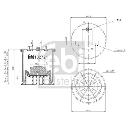 FEBI BILSTEIN Burduf, suspensie pneumatica