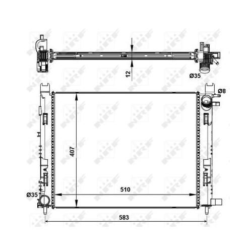 Radiator racire motor Nrf 58444