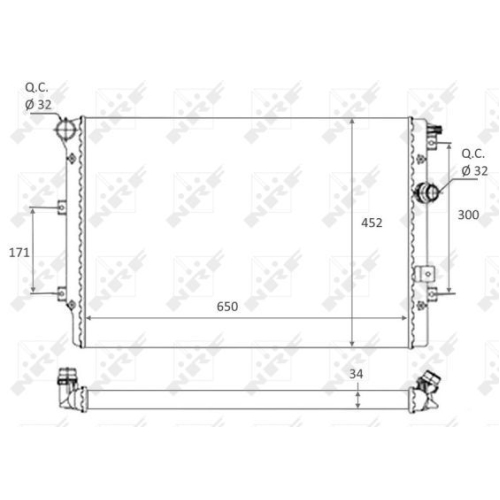 Radiator racire motor Nrf 58464