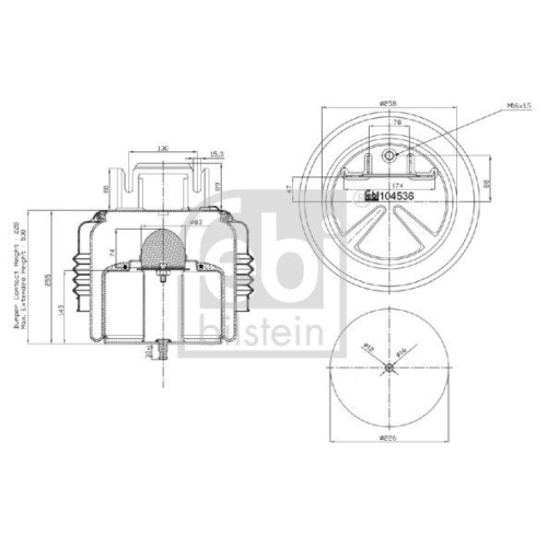 FEBI BILSTEIN Burduf, suspensie pneumatica
