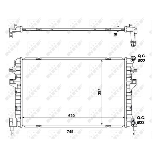 Radiator racire motor Nrf 58471