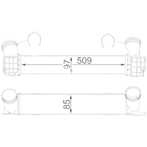 MAHLE Intercooler, compresor BEHR
