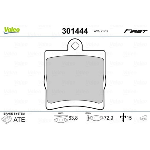 VALEO set placute frana,frana disc FIRST