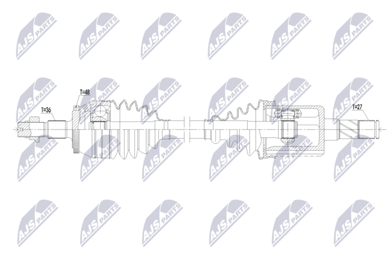 Planetara MG HS 1.5 T Hybrid, EHS 1.5 T 2019-; partea din fata, stanga, cutie viteze automata; 10416555; NTY, aftermarket