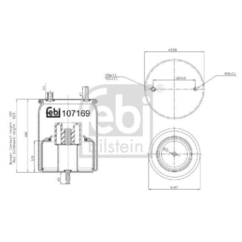 FEBI BILSTEIN Burduf, suspensie pneumatica