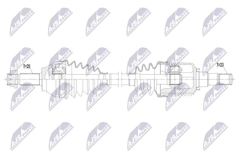 Planetara MG MG 3 II 1.5 2018-2024; partea stanga, cutie viteze manuala / automata; 10322606; NTY, aftermarket