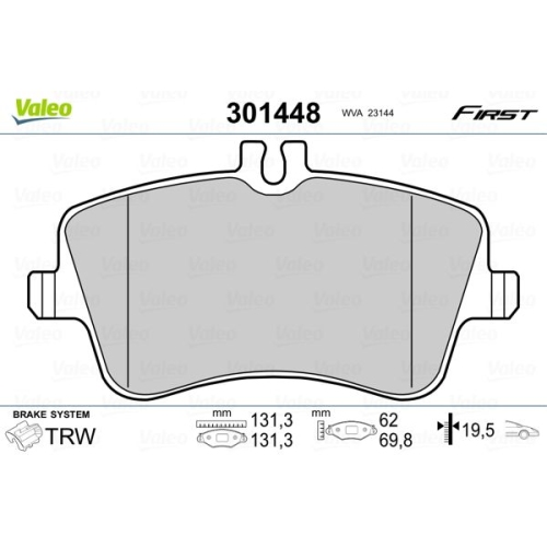 VALEO set placute frana,frana disc FIRST