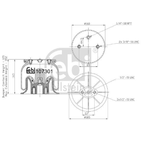 FEBI BILSTEIN Burduf, suspensie pneumatica
