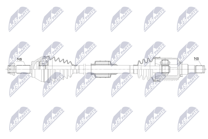 Planetara MG MG3 1.5 2018-2024; partea dreapta, cutie viteze manuala / automata; 10322607; NTY, aftermarket