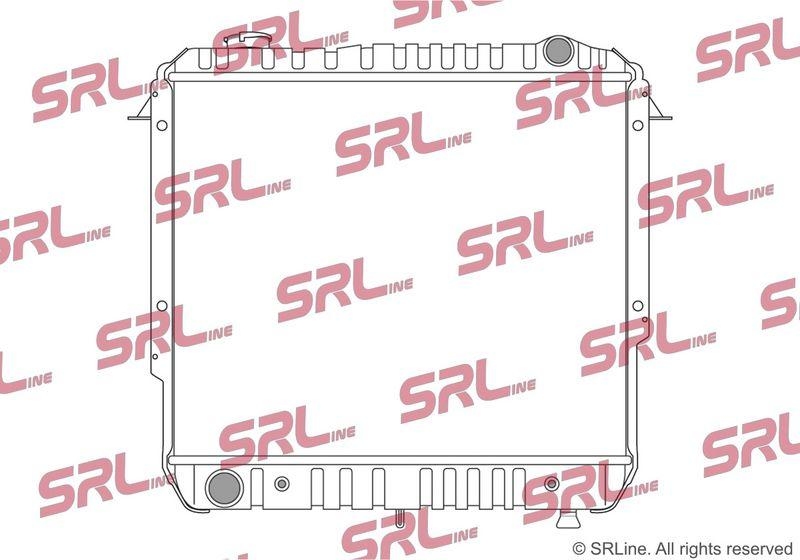 Radiator Jeep Cherokee/Wagoneer 84-97, Comanche 84-92, motor: 2.5, 2.8 V6, 4.2 R6, 508x425x32, SRLine, Aluminiu/ Plastic brazat, 52003255; 52003370