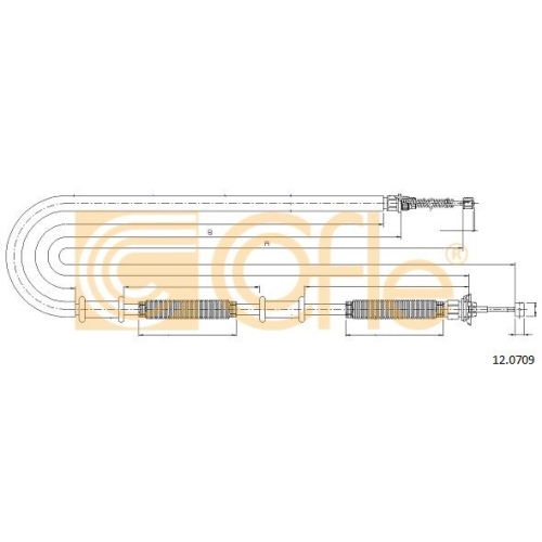 Cablu frana mana Fiat Doblo (223) Cofle 120709, parte montare : dreapta, spate