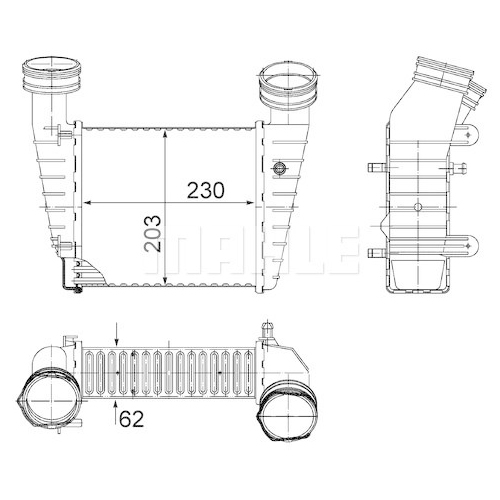 MAHLE Intercooler, compresor BEHR