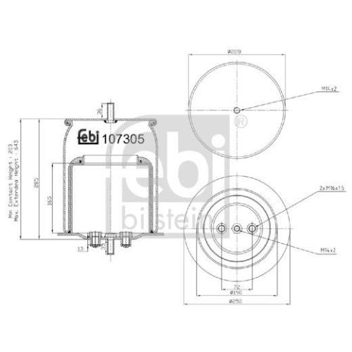 FEBI BILSTEIN Burduf, suspensie pneumatica