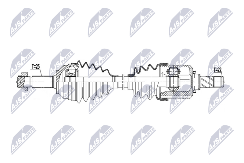 Planetara MG ZS 1.5 2017-; partea stanga, cutie viteze manuala; 10233397; NTY, aftermarket