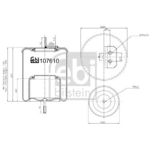 FEBI BILSTEIN Burduf, suspensie pneumatica