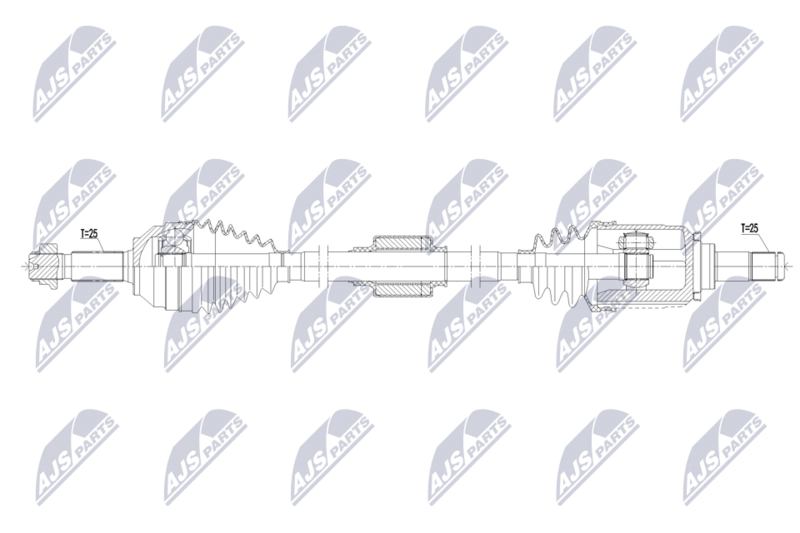 Planetara MG ZS 1.5, EV 2019-; partea din fata, dreapta, cutie viteze automata CVT; 10564335; NTY, aftermarket
