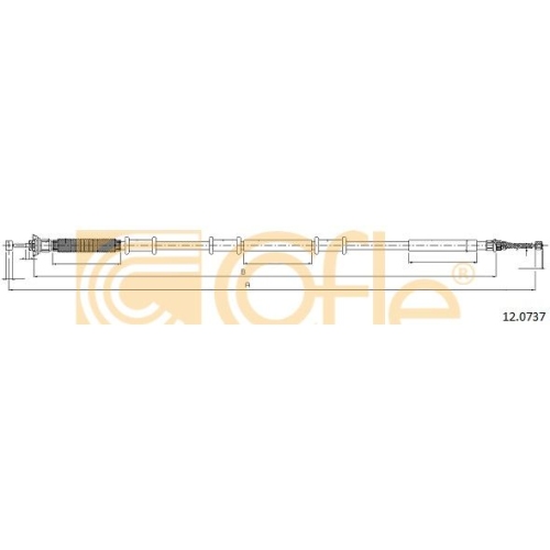 Cablu frana mana Fiat Doblo (223) Cofle 120737, parte montare : stanga, spate