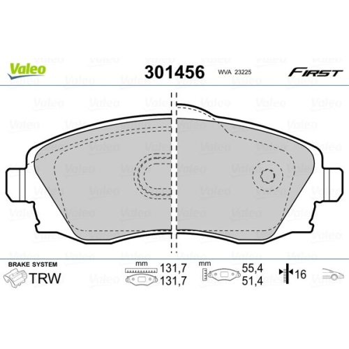 VALEO set placute frana,frana disc FIRST