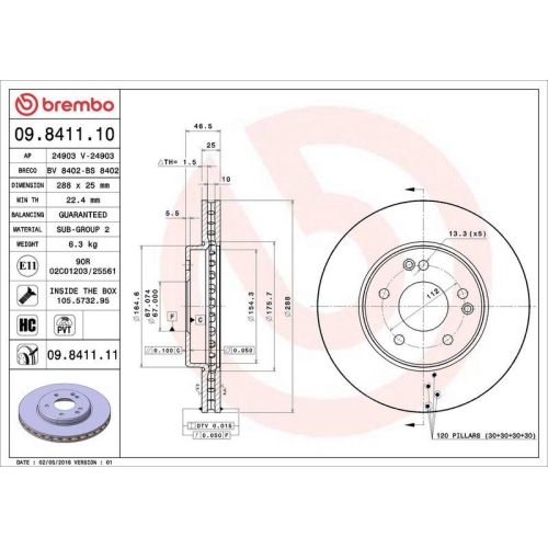 Set disc frana Mercedes Clasa C (W203) 05.00-12.07, Clasa C Coupe (Cl203) 03.01-06.11, Clasa C T-Model (S202) 06.96-03.01, Clasa C T-Model (S203) 03.01-08.07, Clasa CLC (Cl203) 05.08-06.11, Clk (C208) 06.97-12.03, Clk (C209) 05.02-03.10, Clk Cabriolet (A2