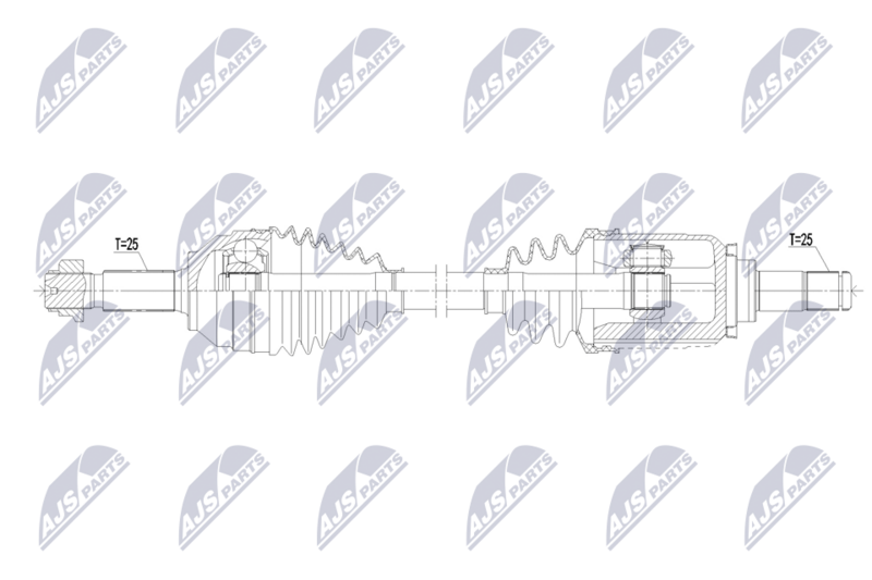Planetara MG ZS 1.5, EV 2019-; partea din fata, stanga, cutie viteze automata CVT; 10564333; NTY, aftermarket