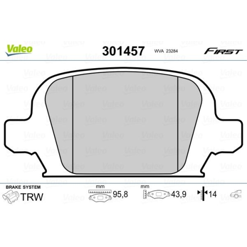 VALEO set placute frana,frana disc FIRST