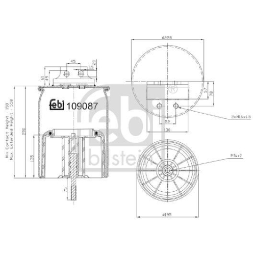 FEBI BILSTEIN Burduf, suspensie pneumatica