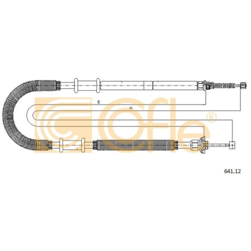 Cablu frana mana Fiat Doblo (223) Cofle 64112, parte montare : dreapta, spate