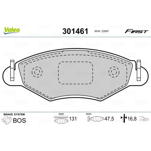 VALEO set placute frana,frana disc FIRST