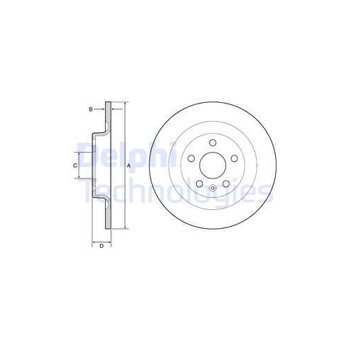 Disc frana Volvo S90 2, 03.2016-, V90 2, 03.2016-, Xc60 2, 03.2017-, DELPHI