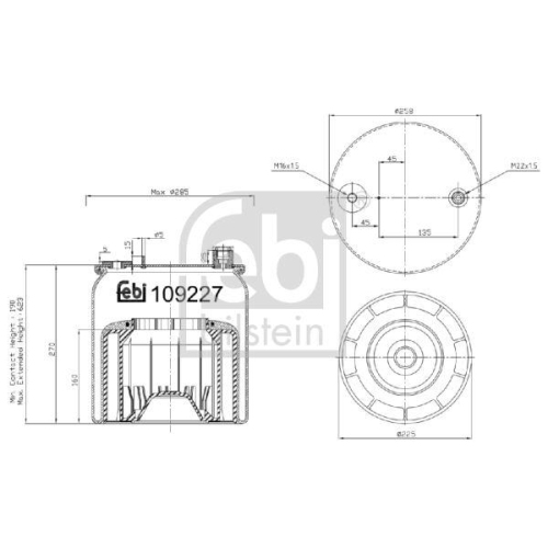 FEBI BILSTEIN Burduf, suspensie pneumatica
