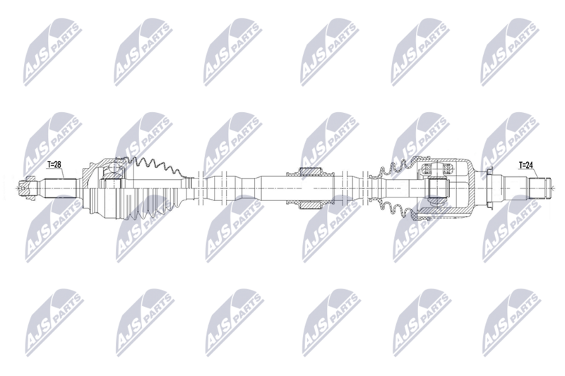 Planetara Mitsubishi Asx 2.0 03.2013-06.2017, Outlander III 2.0 2012-; partea din fata, dreapta, cutie viteze manuala cu 5 trepte; 3815A562; NTY, aftermarket