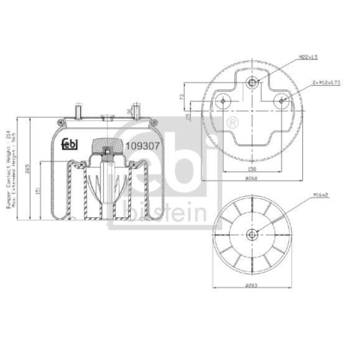 FEBI BILSTEIN Burduf, suspensie pneumatica