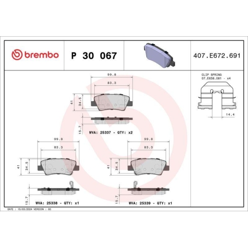 Placute frana Hyundai Accent 4 Sedan (Rb), Elantra 5 Sedan (Md, Grandeur (Tg), I10 2 (Ba, I20 Active (Ib, I20 2 (Gb, I20 2 Coupe (Gb), I20 2 Hatchback Van (Gb, I20 3 (Bc3, I30 (Gd), I30 Coupe, I30 Estate (Gd), I30 Estate Van (Gde, I30 Hatchback Van (Gde),