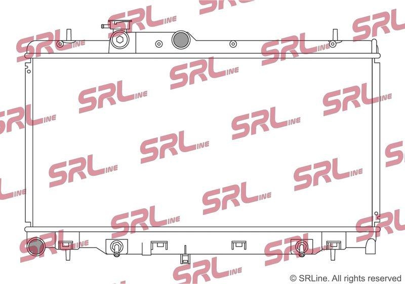 Radiator Subaru Legacy/Legacy Outback 99-04, motor: 2.5, 688x340x16, SRLine, Aluminiu/ Plastic brazat, 45111AE00A; 45111AE01A