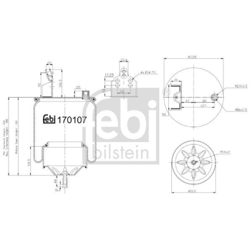 FEBI BILSTEIN Burduf, suspensie pneumatica