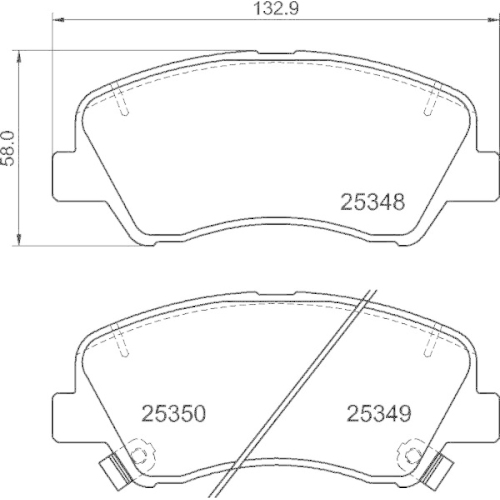 Placute frana Hyundai Bayon (Bc3) 05.21-, I20 2 (Gb Ib) 11.14-08.21, I20 2 Hatchback Van (Gb Ib) 11.14-, I20 3 (Bc3 Bi3) 08.20-, Solaris Sedan (Hcr Hci) 01.17-; Kia Rio 4 (Yb Sc Fb) 01.17-, Rio 4 Hatchback Van (Yb Sc Fb) 01.17-, Rio 4 Sedan (Sc Fb) 07.17-