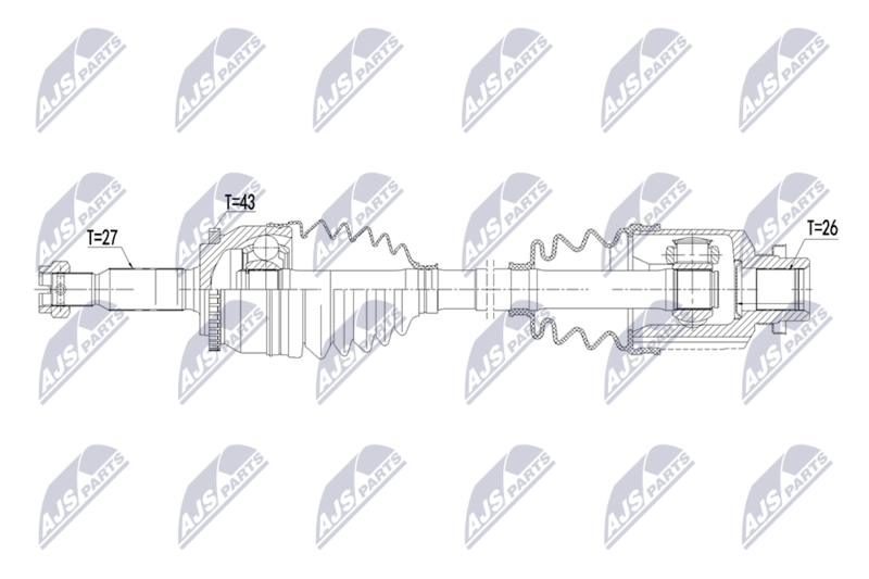 Planetara Mitsubishi Lancer Evo VII, VIII, IX 2001-2008; partea din fata, dreapta, cutie viteze manuala; MR580504; NTY, aftermarket