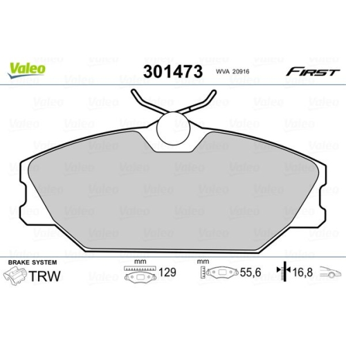 VALEO set placute frana,frana disc FIRST