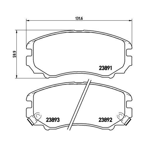 Placute frana Hyundai Coupe 2 (Gk) 01.01-12.12, Elantra 3 (Xd) 03.00-08.06, Elantra 4 Sedan (Hd) 11.05-12.23, Sonata 4 (Ef) 03.98-12.05, Sonata 5 (Nf) 08.04-11.14, Tiburon Coupe 01.01-12.08, Tucson (Jm) 06.04-12.19; Kia Magentis I (Gd Ms) 05.01-04.07, Opt