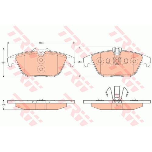 Placute frana TRW GDB2051, Spate