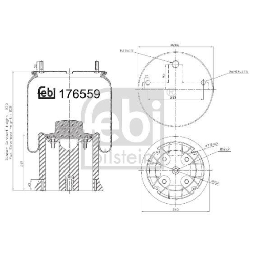 FEBI BILSTEIN Burduf, suspensie pneumatica