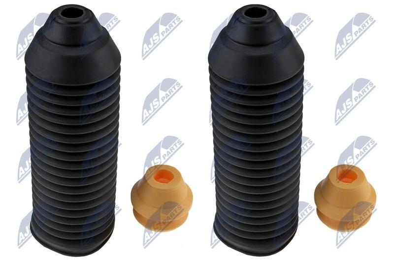 Capac protectie, burduf amortizor Audi A3 1996-2003, Seat Leon 1999-2006, Toledo 1998-2004, Skoda Fabia 2014-22, Octavia 1996-2010, Rapid 2012-19, VW Bora 1998-2005, Golf 1997-2006, Jetta 2010-17, New Beetle 1999-2010; set, partea din fata; 1J0412303; NTY