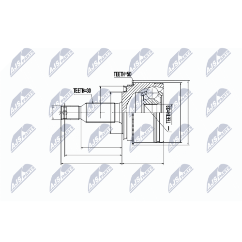 Cap planetara exterior Mitsubishi Pajero V65, V75 2000-2006 , MR453383