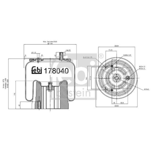 FEBI BILSTEIN Burduf, suspensie pneumatica