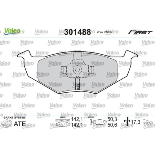 VALEO set placute frana,frana disc FIRST