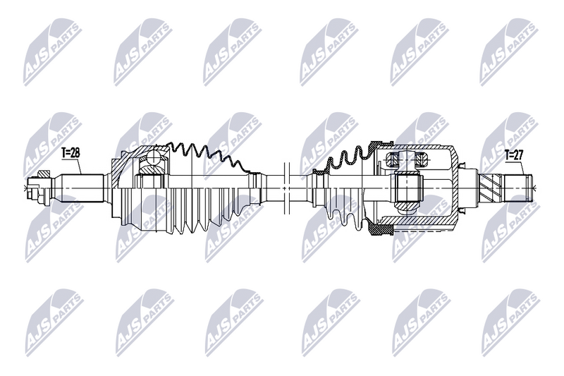 Planetara Mitsubishi Outlander II 2.0 4WD, 2.4 4WD 2006-2012, Outlander III 2.0 2WD, 4WD, 2.4 4WD 2012-2022; Peugeot 4007 2.4 2007-2013; Citroen C-Crosser 2.4 2008-2012; partea din fata, stanga, cutie viteze automata; 3815A479; NTY, aftermarket