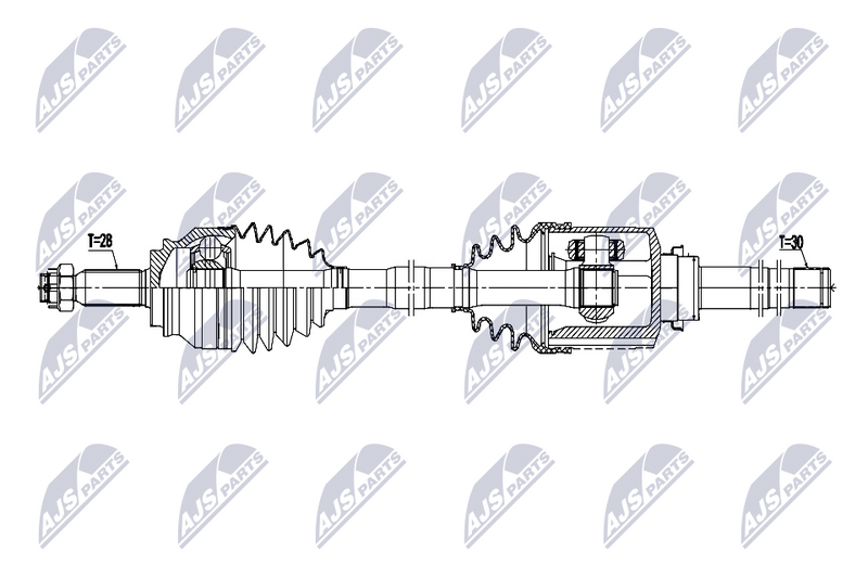 Planetara Mitsubishi Outlander II 3.0 4WD 2006-2012; partea din fata, dreapta, cutie viteze automata; 3815A140; NTY, aftermarket