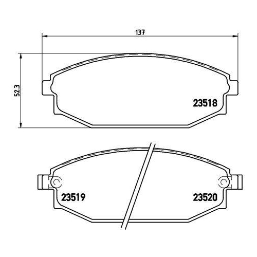 Placute frana Hyundai Galloper I 08.91-07.98, Galloper 2 (Jk-01) 02.97-12.03, Fata, BREMBO